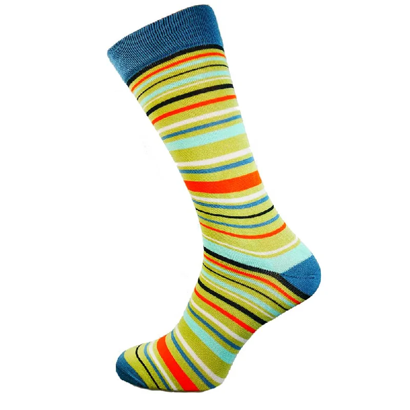 Women's adjustable - fit socks for a customized feelPale striped bamboo socks