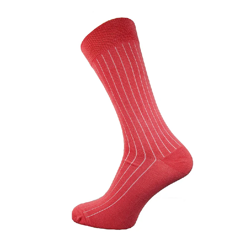 Women's cable - knit ankle socks for a cozy styleRed ribbed Bamboo sock