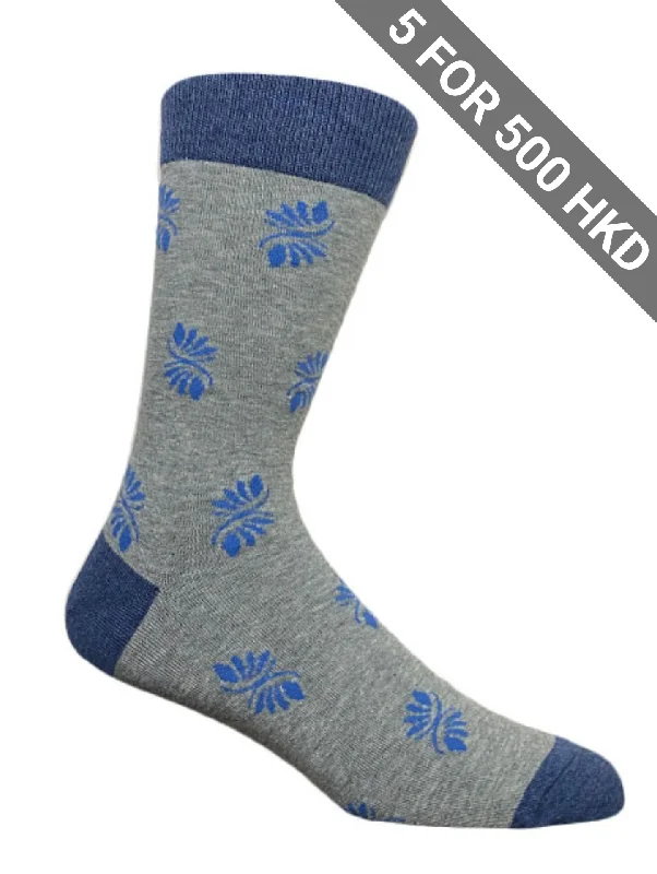 Women's silk - lined socks for a luxurious feelSocks | Kurbitz | Grey Blue | Cotton