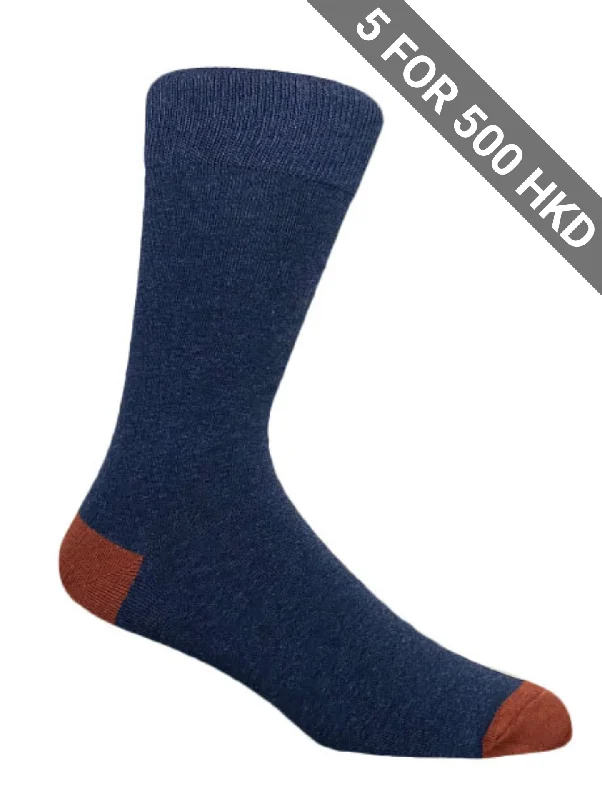 Women's cable - knit ankle socks for a cozy styleSocks | Navy | Brown | Heel | Cotton