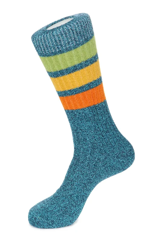 Women's cashmere - blend socks for extra softnessBoot Sock Melange Triple Stripe