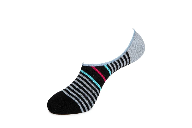 Women's nylon - reinforced socks for durabilityWedding Stripe - No Show