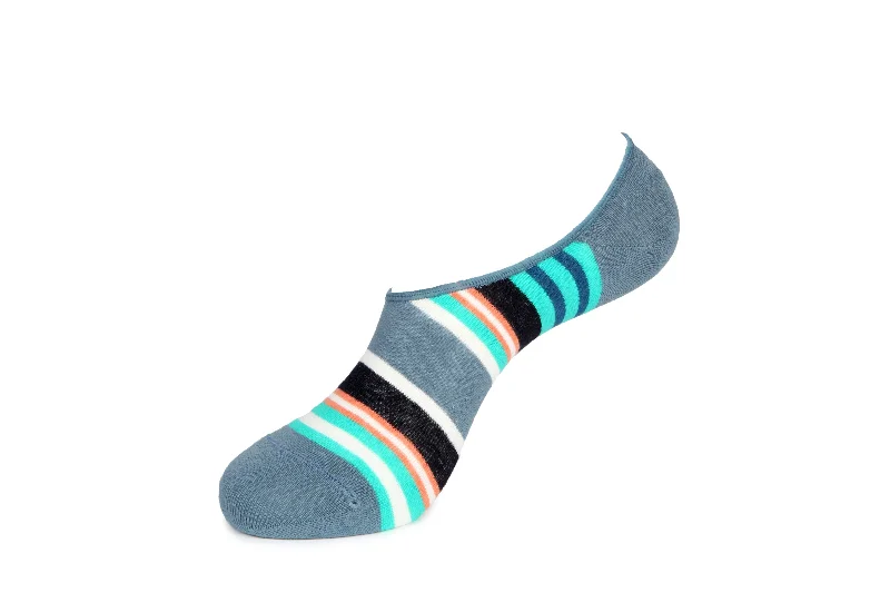 Women's hypoallergenic socks for sensitive skinJune Stripe-No Show