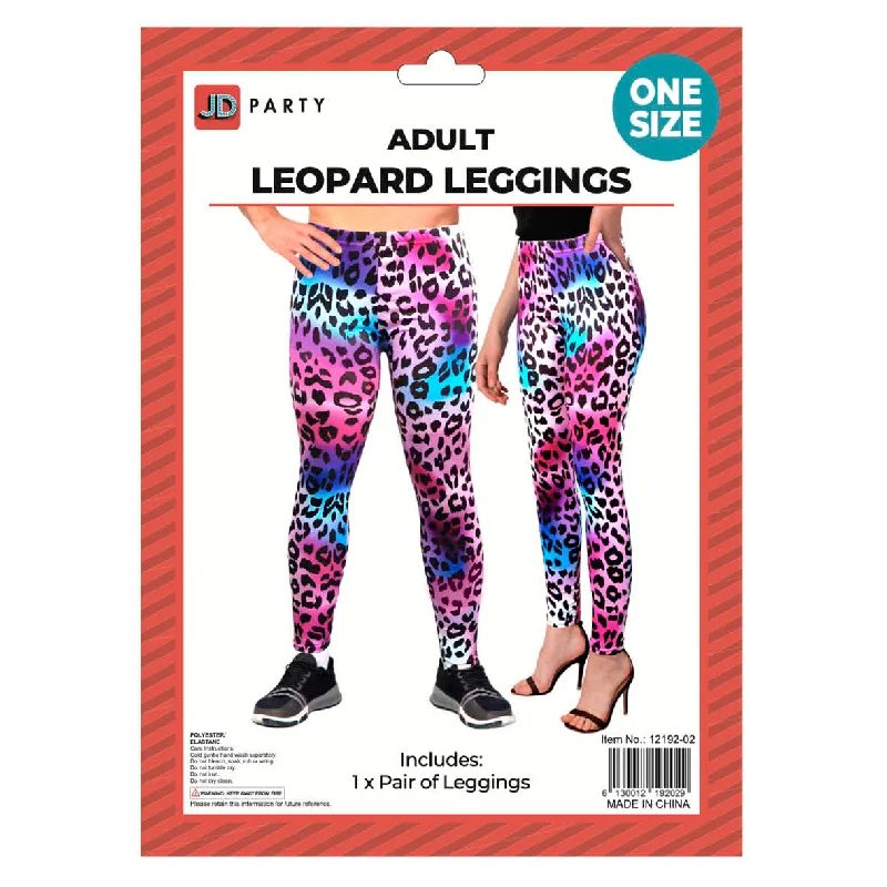 women tights with a side - stripe for a sporty lookAnimal Print Leggings, Pink Leopard