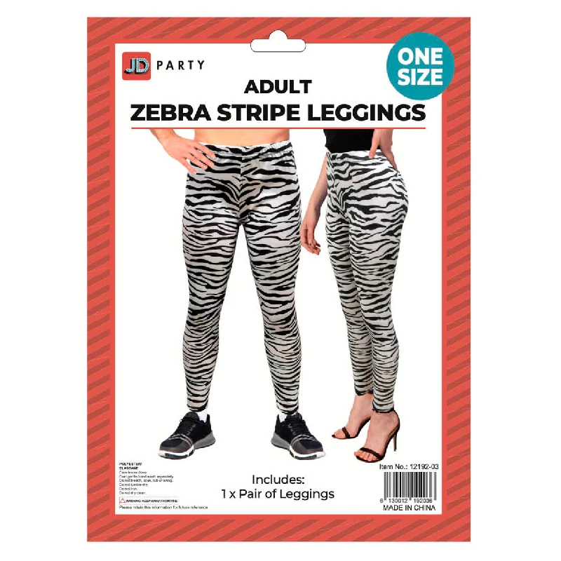 women tights with a textured surface for a unique feelZebra Animal Print Leggings