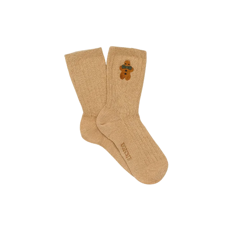 women tights with a wide waistband for a non - restrictive fitLala Socks | Gingerbread | Biscuit