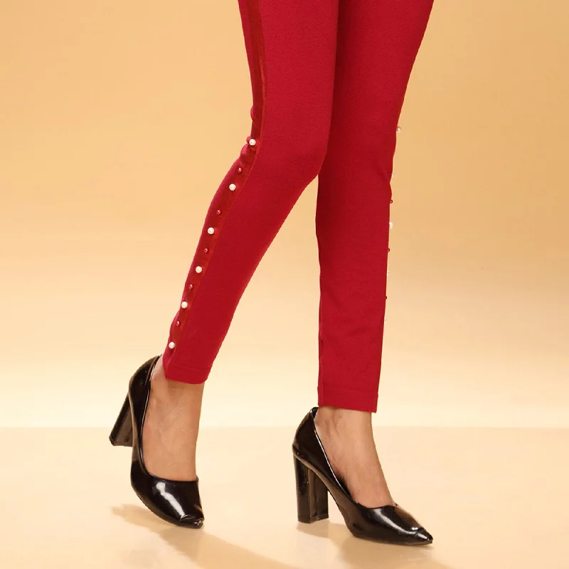 organic cotton women tights for an eco - friendly choiceMaroon Color Plain Tights PN2062