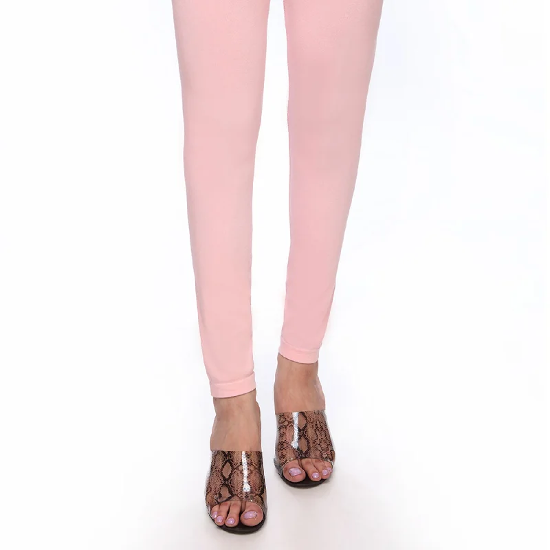 women tights with a ribbed texture for added interestPeach Color Plain Jersey Tights PN2060