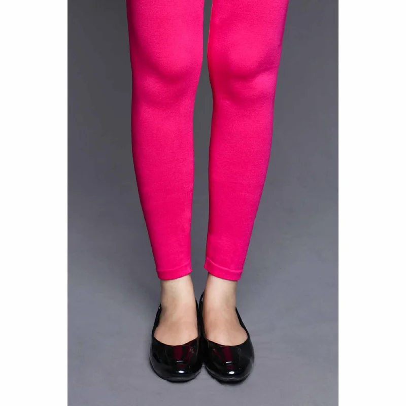 organic cotton women tights for an eco - friendly choicePink Color Plain Tights PN2060